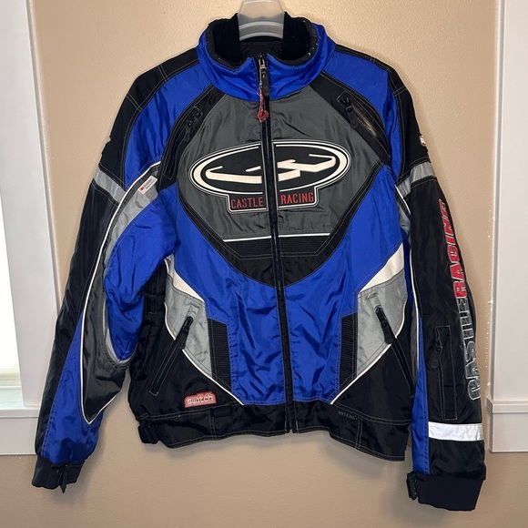 Castle X Racing Blue/Black Ski/Snowboard/Racing Jacket Size XL Zip Out Liner - Picture 1 of 16